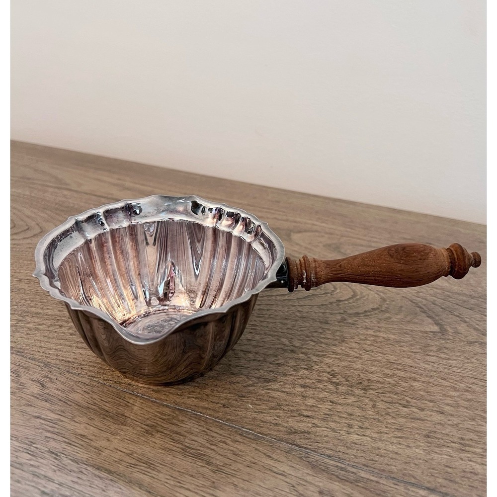 Vintage Gorham Chippendale Wooden Handle Silverplate Brandy Warmer/Chafing YC675 - Picture 2 of 9